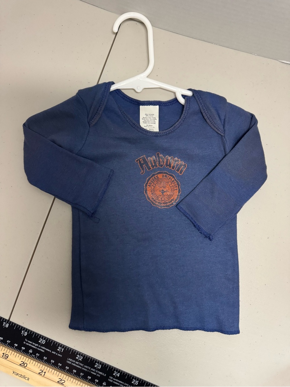 Vintage Auburn Navy Long-Sleeve Kids Tee